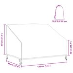 vidaXL Housse de banc de jardin 130 x 95 x 40 / 80 cm Tissu Oxford 600D