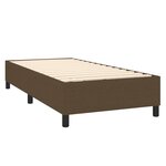 vidaXL Sommier à lattes de lit matelas LED Marron foncé 90x200cm Tissu