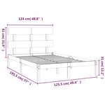 vidaXL Cadre de lit sans matelas 120x190 cm bois massif