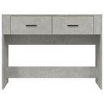vidaXL Table console Gris béton 100x39x75 cm Bois d'ingénierie