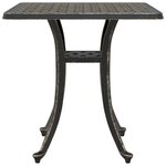 vidaXL Table de jardin bronze 53x53x53 cm aluminium coulé
