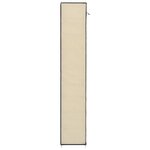 vidaXL Armoire à chaussures avec housse Crème 57x29x162 cm Tissu