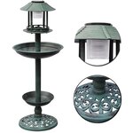 vidaXL Mangeoire à oiseaux avec lampe solaire