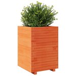vidaXL Jardinière cire marron 50x50x72 5 cm bois de pin massif