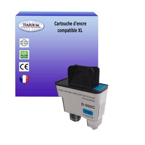 T3AZUR- Cartouche compatible avec Brother LC900 Cyan pour Brother DCP-110C  DCP-115C  DCP-116C  DCP-117C