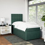 vidaXL Sommier à lattes de lit et matelas Vert foncé 80x200 cm Velours