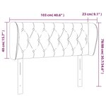 vidaXL Tête de lit avec oreilles Taupe 103x23x78/88 cm Tissu