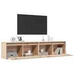 vidaXL Armoires murales 2 Pièces 80x30x35 cm Bois de pin massif