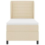 vidaXL Lit à ressorts avec matelas Crème 80 x 200 cm tissu