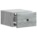 vidaXL Cabinet de chevet mural 2 Pièces Sonoma gris 34 5 x 33 x 20 cm