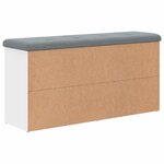 vidaXL Banc à chaussures blanc 102x32x50 cm bois d'ingénierie