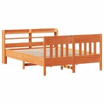 vidaXL Cadre de lit sans matelas cire marron 160x200cm bois pin massif