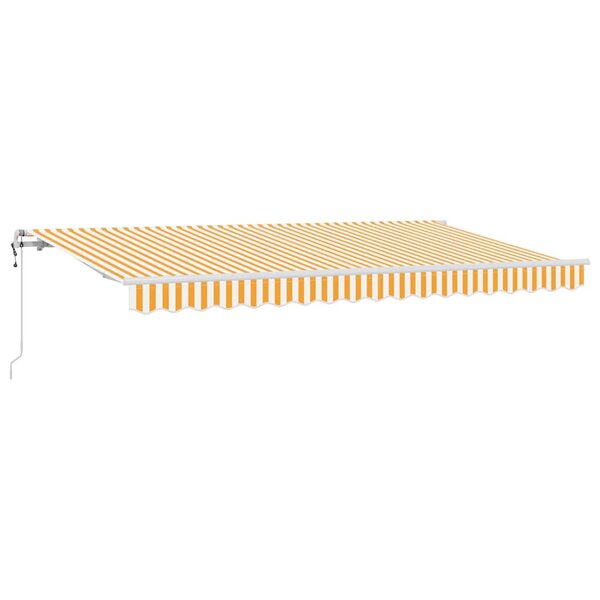 vidaXL Auvent Rétractable Jaune et blanc 400 x 200 cm