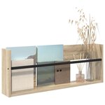 vidaXL Étagère à magazines avec étagère Chêne Sonoma 80 x 12 x 30 cm