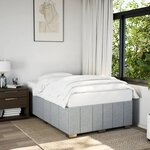 vidaXL Cadre de lit sans matelas gris clair 120x190 cm tissu