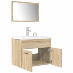vidaXL Ensemble de meubles de salle de bain 3 Pièces chêne sonoma