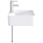 vidaXL Lavabo de salle de bains Chrome 48 5 x 37 5 x 13 cm métal