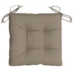 vidaXL Coussins de chaise 2 Pièces taupe 40x40x7 cm tissu oxford