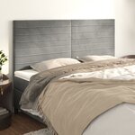 vidaXL Tête de lit Gris clair 160x5x118/128 cm Velours