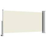 vidaXL Auvent latéral rétractable de patio 120 x 300 cm Blanc cassé