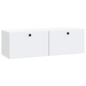 vidaXL Meuble TV mural 98 x 31 x 30 cm Blanc Bois d'ingénierie