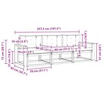 vidaXL Ensemble de canapés d'extérieur 3 pc Blanc et anthracite
