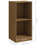 vidaXL Armoire d'appoint Marron miel 35 5x33 5x76cm Bois de pin massif
