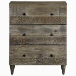 vidaXL Buffet gris clair 60x33 5x75 cm bois de manguier massif