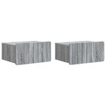 vidaXL Cabinet de chevet mural 2 Pièces Sonoma gris 49 x 34 5 x 24 cm