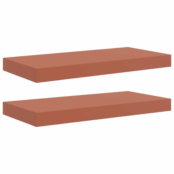 vidaXL Étagère Murale 2 pc Rouge 50 x 23 5 x 3 8 cm Bois d'ingénierie