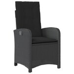 vidaXL Ensemble à manger de jardin coussins 7Pièces Noir Résine tressée