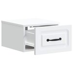 vidaXL Cabinet de chevet mural avec tiroir Blanc 34 5 x 33 x 20 cm
