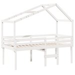 vidaXL Lit haut sans matelas blanc 80x200 cm bois de pin massif