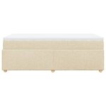 vidaXL Sommier à lattes de lit avec matelas Crème 80x200 cm Tissu