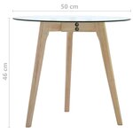 vidaXL Ensemble de tables d'appoint 2 Pièces Verre trempé