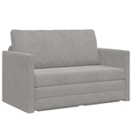 vidaXL Canapé-Lit Gris clair 124 x 71 x 78 cm Velours