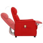 vidaXL Fauteuil de massage Rouge bordeaux Similicuir