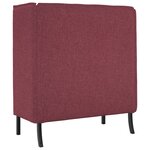 vidaXL Canapé à dossier haut Rouge Vin 109x56x121 cm Tissu