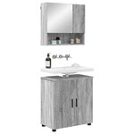 vidaXL Ensemble de mobilier de salle de bain 2 Pièces Gris Sonoma