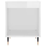 vidaXL Tables de chevet 2 Pièces blanc brillant 40x35x50 cm
