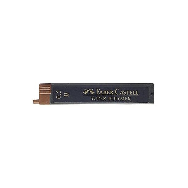 boite de 12 mines pour porte-mine 0 5 mm Super-Polymer 9065 S- dureté B FABER-CASTELL