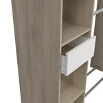 Dressing complet - CALIFORNIE - Chêne et Blanc - 118 x 39 5 x 183 cm - DEMEYERE