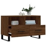 vidaXL Meuble TV Chêne marron 80x36x50 cm Bois d'ingénierie