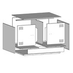 vidaXL Table basse noir 67x50x44 cm acier