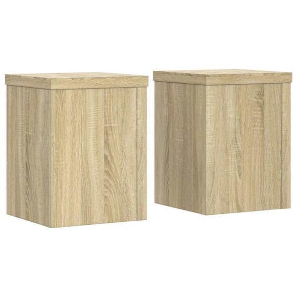 vidaXL Supports pour plantes 2 Pièces chêne sonoma bois d'ingénierie