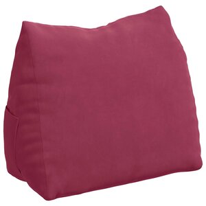 vidaXL Coussin de Dos Bordeaux 60 x 20 x 50 cm Tissu en velours côtelé