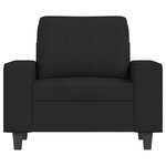 vidaXL Fauteuil avec repose-pied Noir 60 cm Tissu