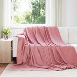 vidaXL Jeté Rose 240 x 220 cm Toison