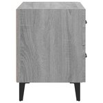 vidaXL Table de chevet Sonoma gris 40x35x47 5 cm