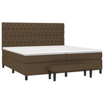 vidaXL Sommier à lattes de lit avec matelas Marron foncé 200x200 cm